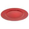 Assiette de présentation Colorama de Noël D33cm rouge motif bois - Assiette à prix de gros