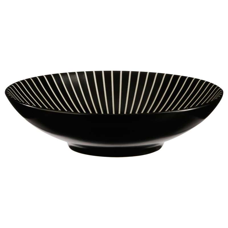 Assiette creuse Sun décorée D19cm en grès - Assiette à prix grossiste