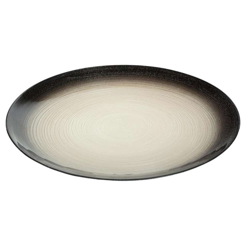 Assiette plate Jem D28cm noir argent à prix grossiste - Assiette à prix de gros