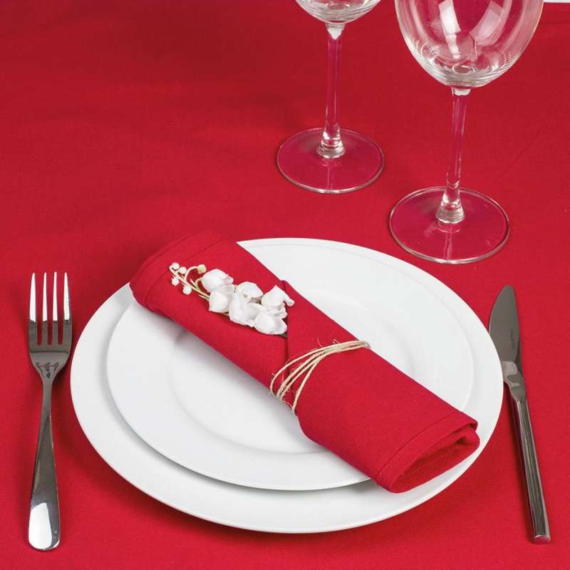 Lot de 4 serviettes de table 40x40cm en coton - Serviettes de table à prix de gros
