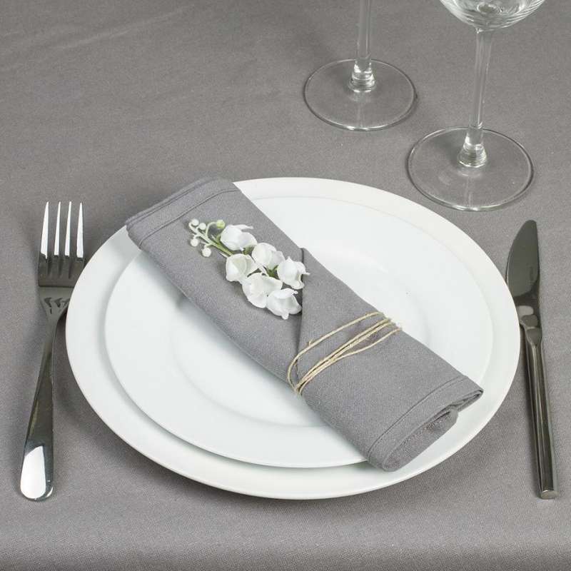 Lot de 4 serviettes de table 40x40cm en coton - Serviettes de table à prix grossiste