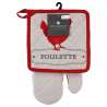 Gant et manique Poule en coton - Gant de cuisine à prix de gros Gant et manique Poule en coton - Gant de cuisine à prix de gros