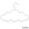 Lot de 3 cintres Nuage 30x20cm en métal - Rose - Cintre à prix grossiste Lot de 3 cintres Nuage 30x20cm en métal - Rose - Cintre à prix grossiste