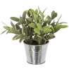 Plante artificielle avec pot H17 cm en zinc - Fleurs - fleur artificielle à prix de gros