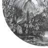 Set de table Colonial rond noir et blanc D38cm - set de table à prix grossiste