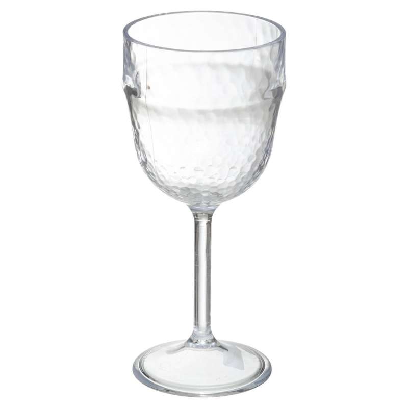 Verre à vin martelé Green Harmony transparent - Verre à vin à prix grossiste