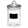 Bonbonnière en verre avec ardoise 1,2L - bonbonnière à prix de gros Bonbonnière en verre avec ardoise 1,2L - bonbonnière à prix de gros