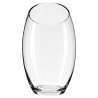 Vase bombé biseau transparent H23cm en verre - Vase à prix grossiste