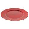 Assiette de présentation Colorama de Noël D33cm rouge - Rouge avec bordure - Assiette à prix de gros