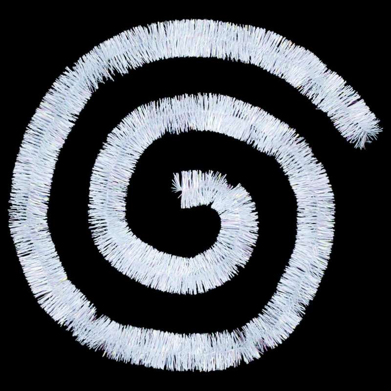 Guirlande de noël holographique bord festonné blanc 50x4x2m à prix de gros - guirlande de Noël à prix grossiste