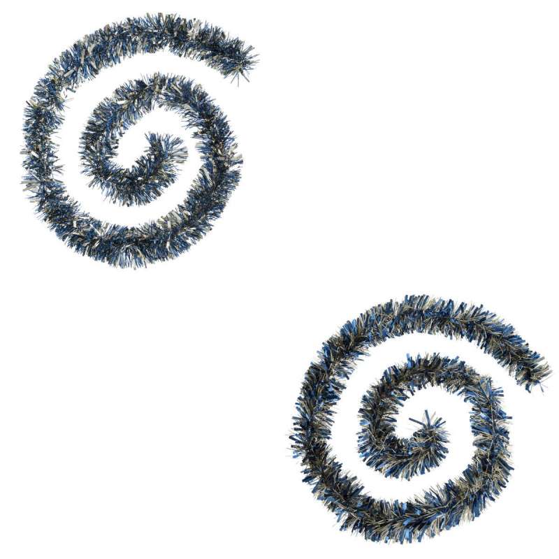 Guirlande de Noël Brillante Mate 100x6x2m bleu doré - guirlande de Noël à prix grossiste