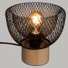 Lampe Ewan métal noir H19cm - Lampe à prix grossiste