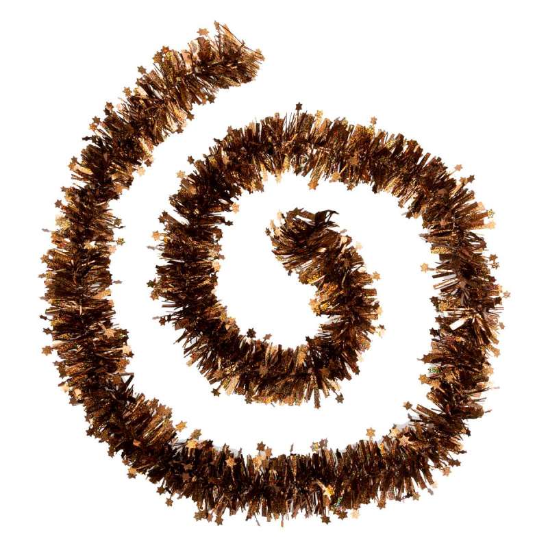 Guirlande de noël étoiles laser bronze 100x6x2m - guirlande de Noël à prix grossiste