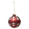 Boule de Noël Verre 80 mm Baroque 2 Assortiments - Rouge - Boule de Noël à prix de gros