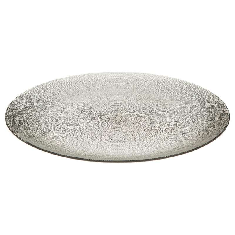 Assiette plate Palmier D27cm gris - Assiette à prix de gros
