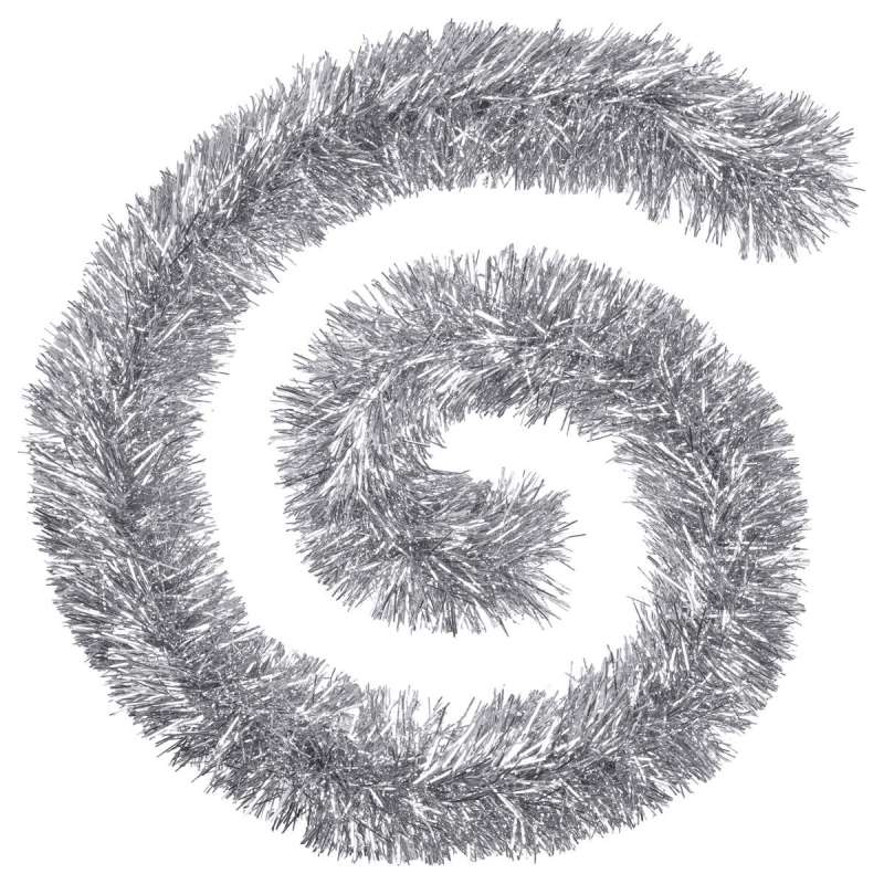 Guirlande de noël Boa brin fin argent et blanc 150x8x2m à prix grossiste - guirlande de Noël à prix de gros