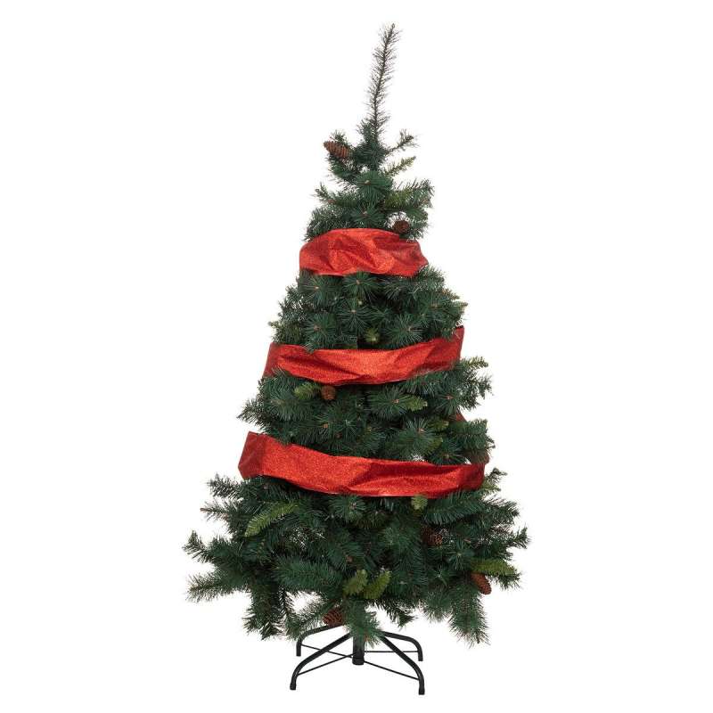 Guirlande de Noël ruban rouge 12cmx5m - guirlande de Noël à prix grossiste