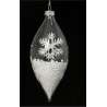 Boule de Noël Goutte neige 110mmx4 en verre - boule à neige à prix de gros