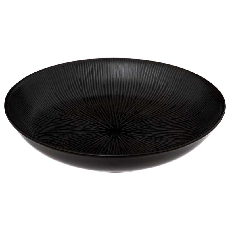 Assiette creuse Atelier D19cm noir - Assiette à prix de gros