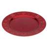 Assiette de présentation Colorama de Noël D33cm motif flocon rouge - Assiette à prix grossiste