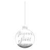 Boule de Noël 70mm jaune argenté en verre - Boule de Noël à prix de gros