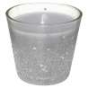 Bougie photophore paillettes argent 190 g en verre - Bougie à prix grossiste Bougie photophore paillettes argent 190 g en verre - Bougie à prix grossiste