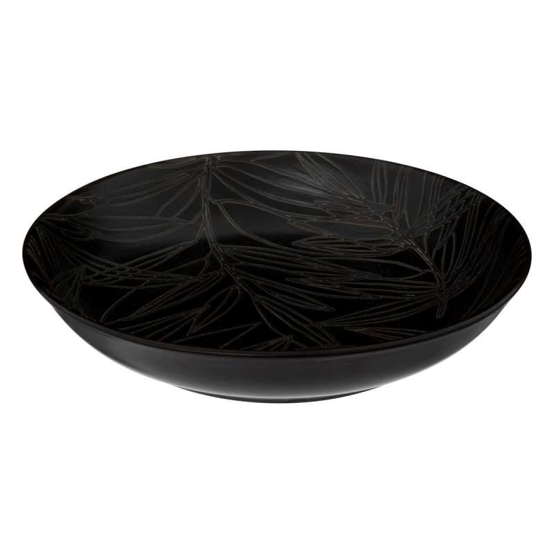 Assiette creuse Vegy D19cm noir - Assiette à prix de gros