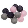 Guirlande Led pile 10 boules Pinky D6 - guirlande électrique à prix de gros