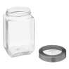 Bocal verre couvercle contour acier Miro 1,6L - Bocal à prix de gros
