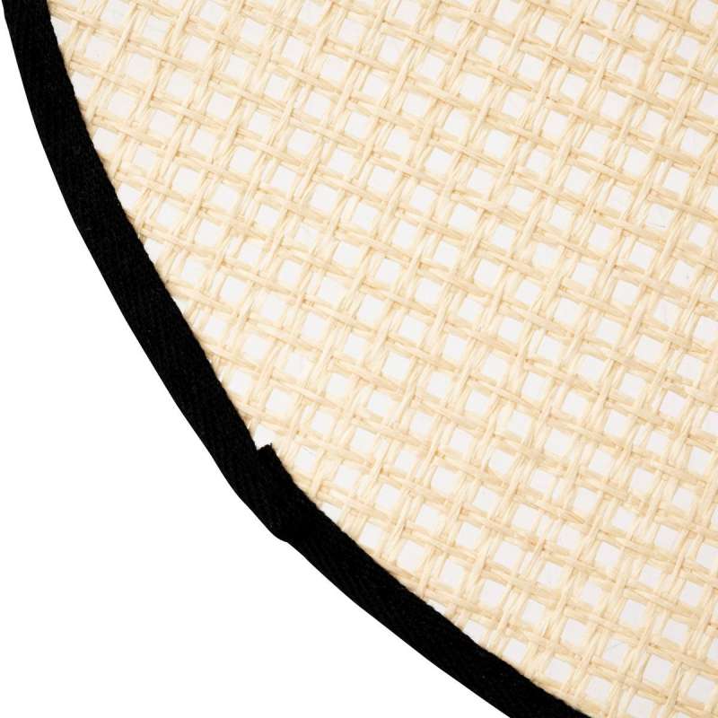 Set de table Rivi noir et jute naturel D38cm - set de table à prix grossiste