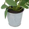 Fleurs artificielles pot zinc H20cm - Bordeaux - fleur artificielle à prix de gros