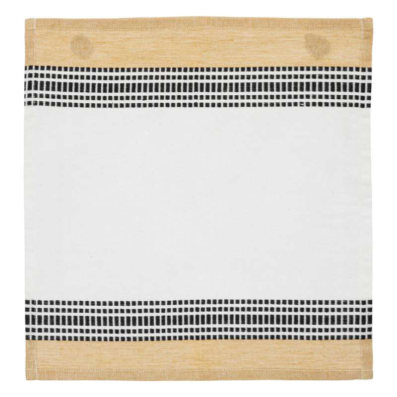 Lot de 2 serviettes de table Dolly jaune moutarde 40x40cm à prix de gros - Serviettes de table à prix grossiste