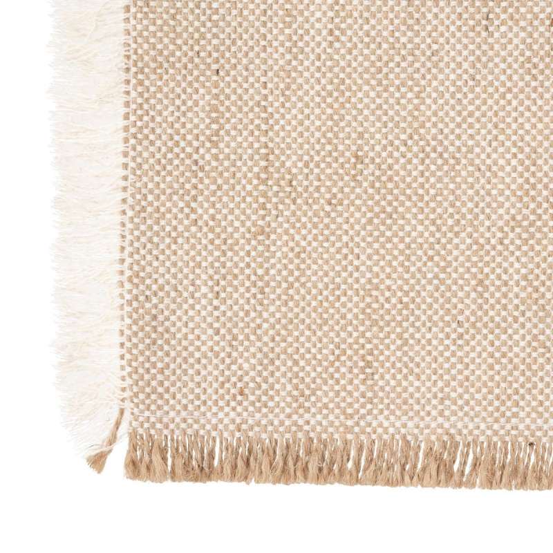 Set de table Indira en coton et jute beige 45x30cm à prix grossiste - set de table à prix de gros
