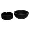Cendrier Olme en céramique D10cm noir - Cendrier à prix grossiste