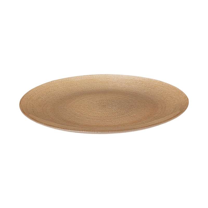 Assiette à dessert Aurore en verre doré D21cm à prix de gros - Assiette à prix grossiste