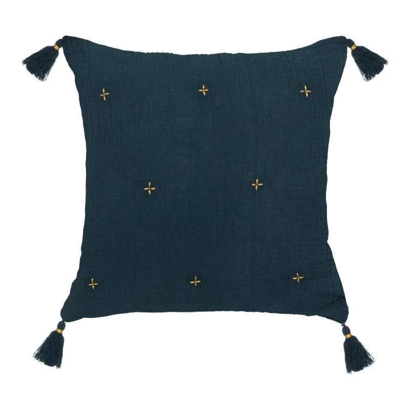 Coussin Jamana 40x40cm bleu pétrole à prix de gros - Coussin à prix grossiste