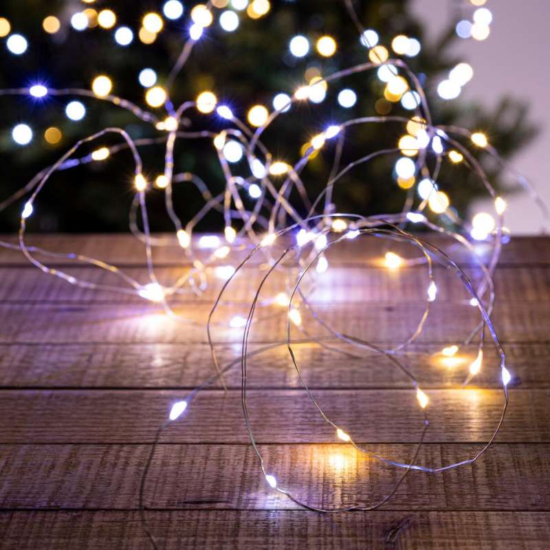 Guirlande lumineuse extérieur 10m 100 LED blanc froid/chaud transfo à prix grossiste - guirlande de Noël à prix de gros