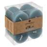 Lot de 4 bougies rustiques 60g bleu orage - Bougie à prix de gros Lot de 4 bougies rustiques 60g bleu orage - Bougie à prix de gros