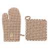 Gant manique The floral L20cm marron tonka - Gant de cuisine à prix grossiste