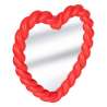 Miroir torsadé cœur Twist rouge h40cm - Miroir à prix grossiste