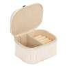 Boîte à bijoux Enya velours beige L11cm - écrin à bijoux à prix grossiste Boîte à bijoux Enya velours beige L11cm - écrin à bijoux à prix grossiste