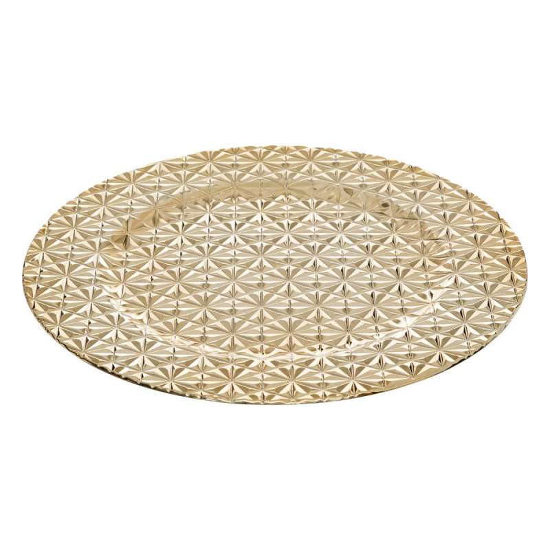 ASSIETTE PRES GEO 33CM OR à prix grossiste - Assiette à prix de gros