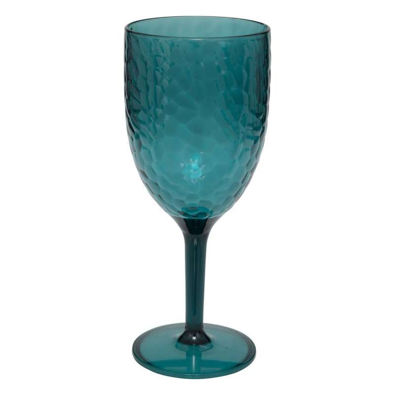 Verre à vin martelé Estiva bleu à prix de gros - Verre à vin à prix grossiste