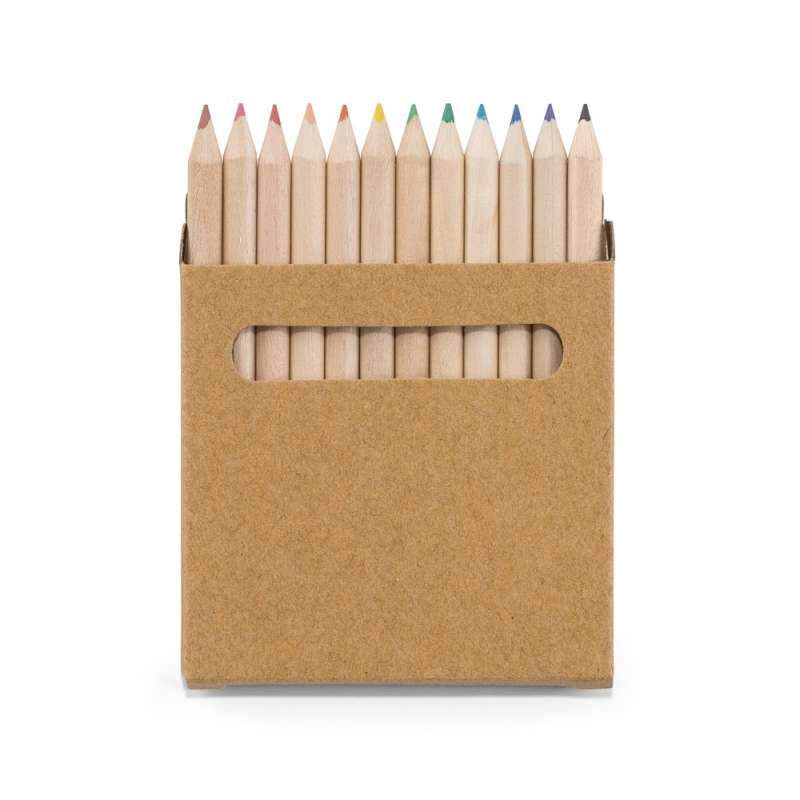 COLOURED. Boîte avec 12 crayons de couleur à prix grossiste - Stylo à prix de gros