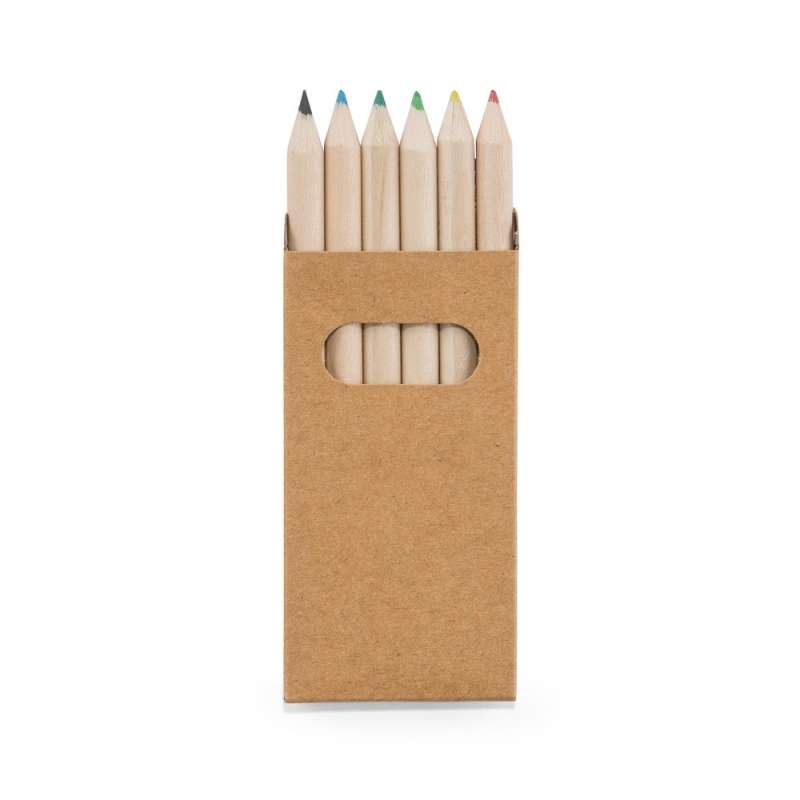 Karton Doos met 6 Kleurpotloden 45x90mm tegen groothandelsprijzen - Pen tegen groothandelsprijzen