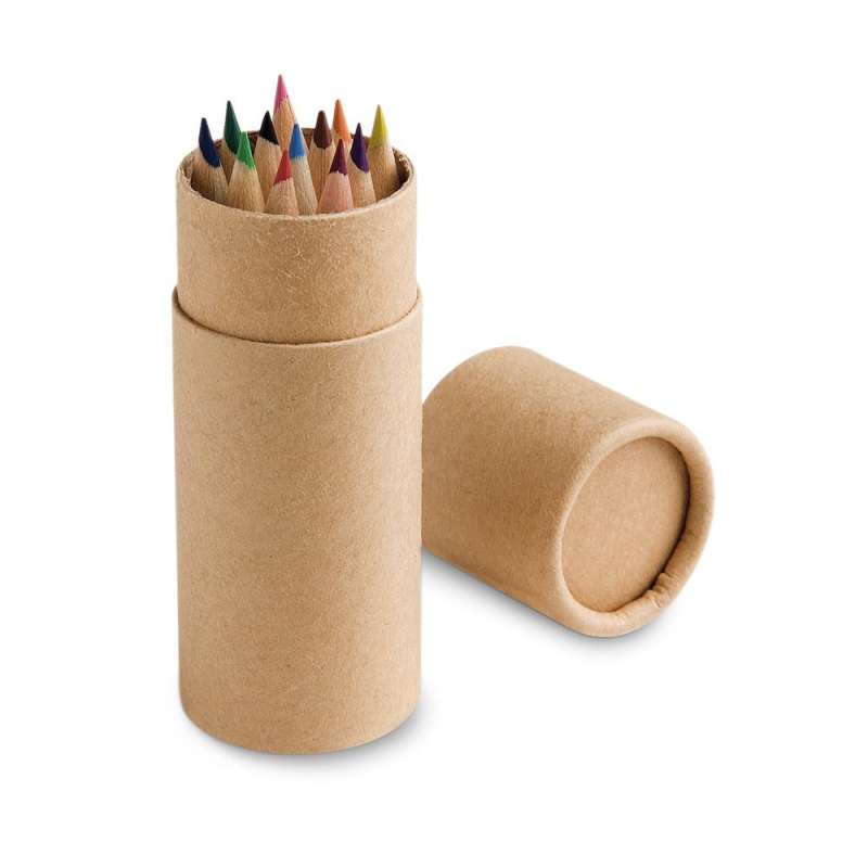 12-Count Cylindrical Cardboard Color Pencils - Pen at wholesale prices