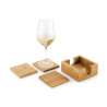 Set of 4 Bamboo Coasters, 4-inch Square - Wooden product at wholesale prices Set of 4 Bamboo Coasters, 4-inch Square - Wooden product at wholesale prices