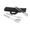 Set barbecue 3 pezzi in acciaio inox 405x120 mm - Accessorio per barbecue a prezzi all'ingrosso