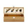 Conjunto de Vinho em Bambú e Zinco 363x112mm - Conjunto de sommelier a preço grossista