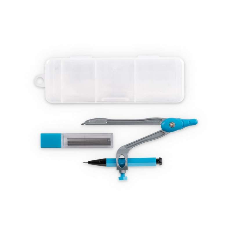 Geometry Set in PP Box, 128x42 mm - Drawing and coloring supplies at wholesale prices